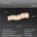 Axyaa Modern Glass Flower LED Chandelier for Home Living Room Bedroom Decor