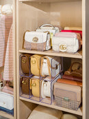 Axyaa Handbag Divider Shelf: Wardrobe Storage Rack for Bags - Cabinet Organizer Display Case