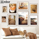 Nordic Forest Wildlife Wall Art Print by Axyaa