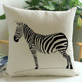 Axyaa Animal Print Linen Decorative Cushion Square Pillow