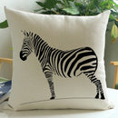 Axyaa Animal Print Linen Decorative Cushion Square Pillow
