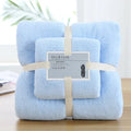 Axyaa Luxury Coral Fleece Towel Set - Super Absorbent & Soft - 2pcs - 70x140cm, 35x75cm