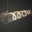 Axyaa Nordic Pendant Lamp: Long Tube LED Lighting Fixture for Restaurant, Office & Villa