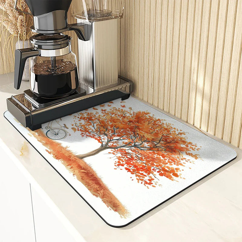 Axyaa Autumn Maple Watercolor Drying Mat