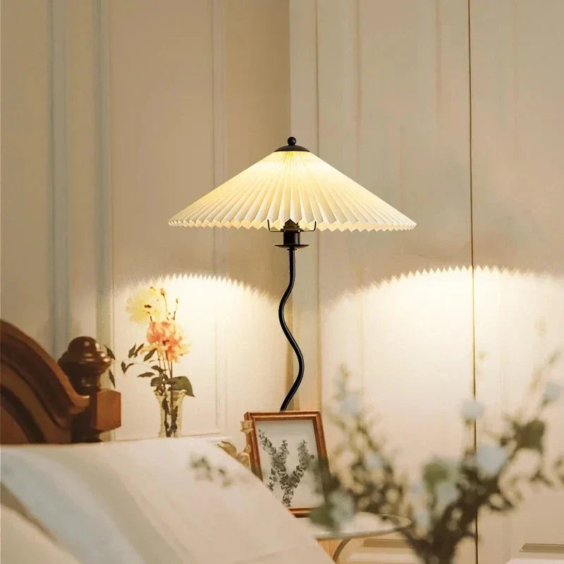 Nordic Modern Pleated Skirt Floor Lamp by Axyaa