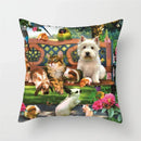 Axyaa Animals Polyester Cushion Cover for Home Sofa Decor - Farm Life Views Pillowcase