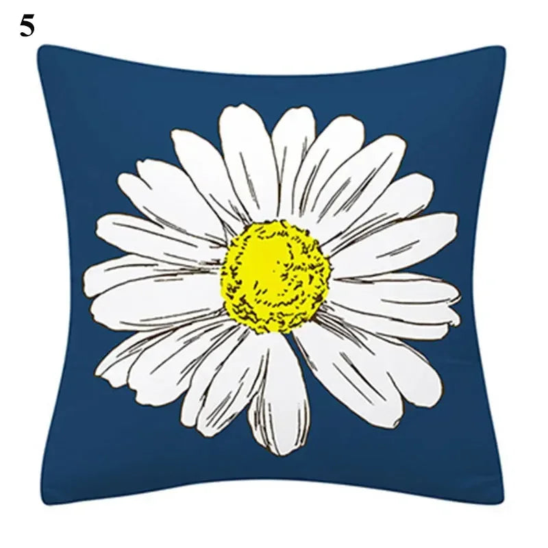 Flower Letter Print Cushion Cover for Stylish Home Decor by Axyaa