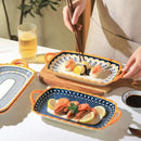 Axyaa Double-Ear Ceramic Fish Plate - Nordic Design, Japanese Style, Light Luxury Pasta Plate