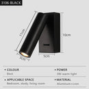Axyaa Rotatable LED Wall Lights for Bedside Bedroom Study Lighting