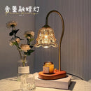 Axyaa Lily-of-the-valley Wax Melt Lamp, Retro Style, Ceramic & Metal, Home Fragrance Light