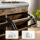 Axyaa Shoe Storage Bench with Cushioned Seat & Flip Drawers