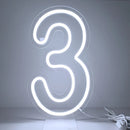 Axyaa LED Neon Digital Numbers Light Sign - 15-inch High, USB Powered