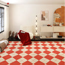 Axyaa Plush Red Carpet Rug: Thick, Fluffy, Washable for Living Room, Bedroom, or Cloakroom