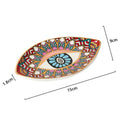 Axyaa Devil Eye Prints Ceramic Jewelry Storage Tray Oval Porch Decor Ornaments