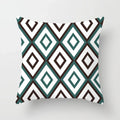 Axyaa Teal Blue Flower Leaves Pattern Pillow Case for Home Decor