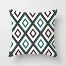 Axyaa Teal Blue Flower Leaves Pattern Pillow Case for Home Decor