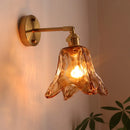 Axyaa Japanese Style LED Wall Lamps Living Room Coffee Balcony Stair Light Copper Glass Lamparas