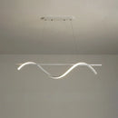 Axyaa Curved LED Table Chandelier for Chic Nordic Restaurant and Bar