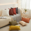 Axyaa Fringed Tassels Cotton Pillow Cover - White Mustard, 45x45cm 30x50cm
