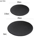 Axyaa Matte Ceramic Round Plate Set for Dining and Entertaining