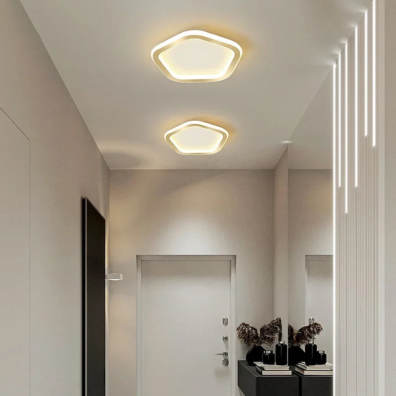 Axya Modern Gold Ceiling Light Fixture for Interior Decoration.