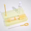 Axyaa Silicone Bottle Cleaning Set with Nipple Brush, Drip Rack & Travel Case