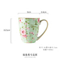 Axyaa Flower Tea Cup Set, 400ml Ceramic Coffee Mug for Couples