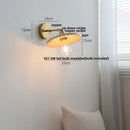 Axyaa Walnut Wood LED Wall Light Fixture with Pull Chain Switch