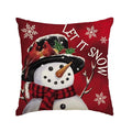 Axyaa Christmas Joy Snow Holiday Pillow Cover for Sofa Couch