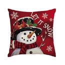 Axyaa Christmas Joy Snow Holiday Pillow Cover for Sofa Couch