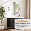Axyaa Beveled Edge Frameless Wall Mirror 70x80cm for Bathroom Living Room