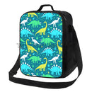 Axyaa Dino Insulated Lunch Bag - Portable Thermal Bento Tote for Kids, Boys, Girls