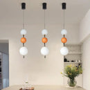 Axyaa Modern Glass Ball LED Pendant Light for Bedroom Dining Kitchen