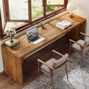 Axyaa 78.7" Wood Double Desk Workstation for Home Office