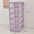 Axyaa Clear Plastic Desktop Organizer with Drawers for Office, School, and Makeup Storage