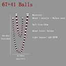Axyaa Dimmable Pearl Necklace Chandelier Pendant Lights for Living Room