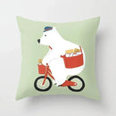 Axyaa Cartoon Animal Pillowcase: Office Car Seat Decor, Sofa Bedroom Cute Pillowcase