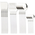 Axyaa Gold Stainless Steel Cutlery Set - 24 Piece Dinnerware Flatware Set