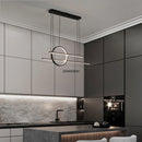 Axyaa Gold Black Dimmable LED Chandelier for Dining Room Decor