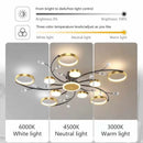Axyaa Crystal LED Ceiling Lamp: Nordic Design for Living Room, Bedroom, Dining and Study