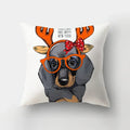 Axyaa Cartoon Dogs Landscape Cushion Cover - 45x45cm Sofa Home Decor
