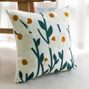 Axyaa Nordic Fresh Sofa Embroidery Pillow Cover Floral Decorative Pillowcase