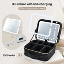 Axyaa LED Vanity Makeup Bag - 3 Light Modes, Travel Friendly Makeup Case