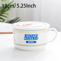 Axyaa Ceramic Noodle Bowl with Lid - Large Capacity Soup & Salad Lunch Box