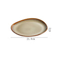 Axyaa Ceramic Plate Set: Irregular Kiln Steak Dessert Salad Snack Artistic Conception Tableware