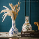 Axyaa Luxury Blue & White Porcelain Vases: New Chinese Ceramics for American Retro Home
