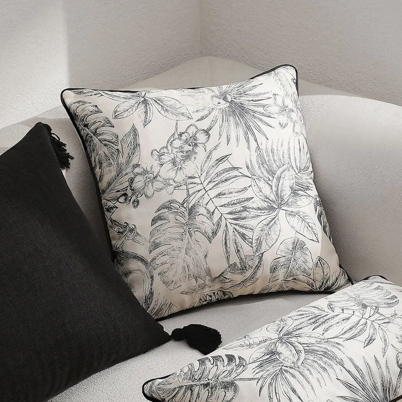 Axyaa Nordic Style Decorative Cushion Cover for Living Room, 45x45 Square Sofa Pillow Case