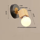 Axyaa Nordic LED Wall Lamps Up Down Rotate Wood Iron Stair Light Fixtures
