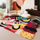 Axyaa Irregular Shapes Plush Carpet: Soft Living Room Decor Rug, Thick Lounge Floor Mat