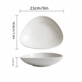 Axyaa Triangular Ceramic Salad Bowl, Microwave Safe & Creative Fruit Tableware